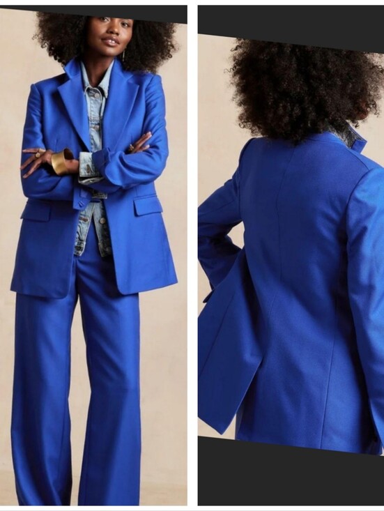Banana Republic Jackets & Blazers - Banana Republic Blue Lido Scupted Wool  Blazer Jacket Size 4